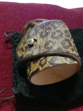 Furla Leopard Print Leather Cuff
